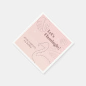 Elegante Abstrakt Lasse Flamingle Serviette (Ecke)