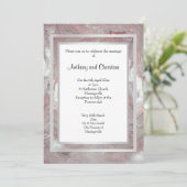 ELEGANTE ABSTRAKT MARBLE WEDD INVITATION EINLADUNG (Stehend Vorderseite)