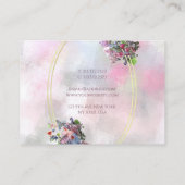 Elegante Abstrakte Aquarellfarben-Blume Gold Frame Visitenkarte (Rückseite)