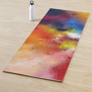 Elegante Abstrakte Art Rotes Orange Yogamatte