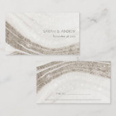 Elegante Abstrakte Blassgoldene Marmorhochzeit Platzkarte (Vorne/Hinten)