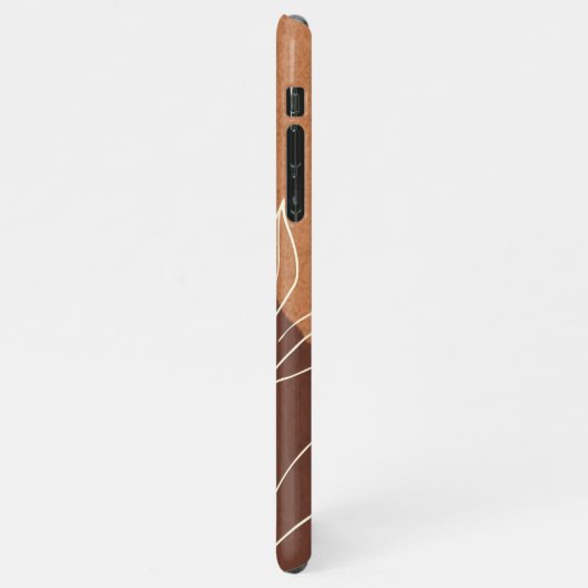 Elegante Abstrakte, blassgoldene Marmorplatte Agat iPhone Hülle (Linke Seite)