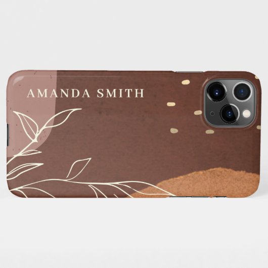 Elegante Abstrakte, blassgoldene Marmorplatte Agat iPhone Hülle (Rückseite (Horizontal))