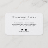 Elegante Abstrakte blaue Wolke Visitenkarte (Rückseite)