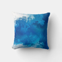 Elegante Abstrakte Blue Ocean Waves Akryllische Ku