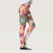 Elegante Abstrakte Blumenvorlage Moderne Farben Leggings (Rechts)