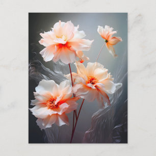 Elegante abstrakte Blush-Blume Nebeliger Fluss Feiertagspostkarte