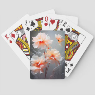 Elegante abstrakte Blush-Blume Nebeliger Fluss Spielkarten