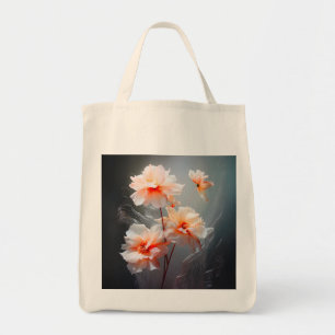 Elegante abstrakte Blush-Blume Nebeliger Fluss Tragetasche