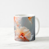 Elegante abstrakte Blütendunst-Blume Kaffeetasse (VorderseiteRechts)