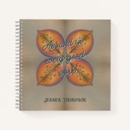 Elegante Abstrakte Blütenlandschaft bei guter Arbe Notizblock