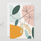 Elegante Abstrakte botanische Grußkarte Dankeskarte (Rückseite)