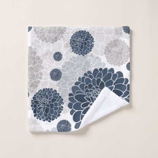 Elegante abstrakte Dahlia-Blume Badhandtuch Set (Waschlappen)