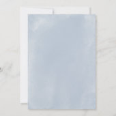 Elegante Abstrakte Dusty Blue Wedding Watercolor Einladung (Rückseite)