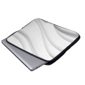 Elegante Abstrakte, einfarbige Waves Laptopschutzhülle (Vorne Knopf)