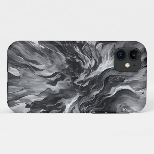 Elegante Abstrakte Flammen und Rauch Case-Mate iPhone Hülle (Rückseite (Horizontal))