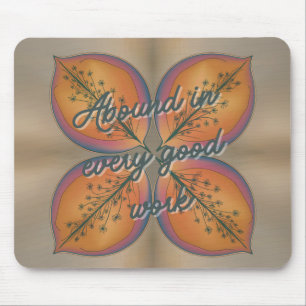 Elegante Abstrakte Flora 2 Korinthians 9:8 Mousepad