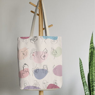 Elegante Abstrakte Frauen Kunst, Dichtung und Musi Tasche