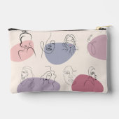 Elegante Abstrakte Frauen Linie Kunst, Dichtung un Zubehörtasche (Rückseite)