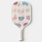 Elegante Abstrakte Fraueninsel Pickleball Paddle (Rückseite)
