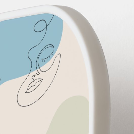 Elegante Abstrakte Fraueninsel Pickleball Paddle (Linke Seite)