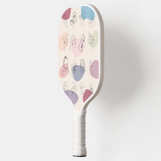 Elegante Abstrakte Fraueninsel Pickleball Paddle (Links)