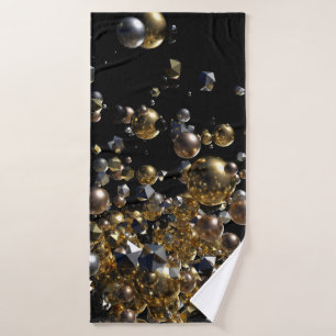 Elegante Abstrakte Geometrie Explosion - Gold und Badehandtuch