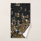 Elegante Abstrakte Geometrie Explosion - Gold und  Badhandtuch Set (Handtuch)