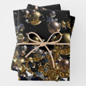 Elegante Abstrakte Geometrie Explosion - Gold und Geschenkpapier Set (Beispiel)