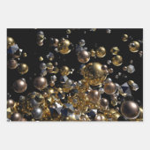 Elegante Abstrakte Geometrie Explosion - Gold und Geschenkpapier Set (Vorderseite)