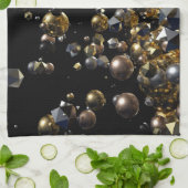 Elegante Abstrakte Geometrie-Explosion - Gold und  Geschirrtuch (Gefaltet)