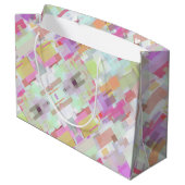Elegante Abstrakte geometrische Alleinlage Große Geschenktüte (Rückseite Schrägansicht)