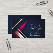 Elegante abstrakte goldene blaue rosa Danksagungsk