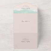 Elegante abstrakte Hochzeit am Meer All In One Einladung (Außenbereich)