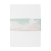 Elegante abstrakte Hochzeit am Meer Einladungsbanderole (Rückseitenbeispiel)