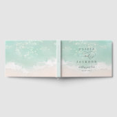 Elegante abstrakte Hochzeit am Meer Gästebuch (Voll)