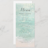 Elegante abstrakte Hochzeit am Meer Menükarte (Vorne/Hinten)