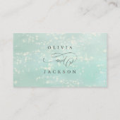 Elegante abstrakte Hochzeit am Meer Platzkarte (Rückseite)