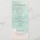 Elegante abstrakte Hochzeit am Meer Programm (Rückseite)