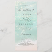 Elegante abstrakte Hochzeit am Meer Programm (Vorderseite)