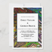 Elegante, Abstrakte Hochzeit Einladung (Vorderseite)