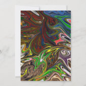 Elegante, Abstrakte Hochzeit Einladung (Rückseite)