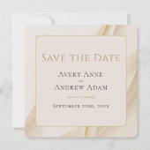 Elegante Abstrakte Hochzeit rettet das Datum Save The Date (Vorderseite)