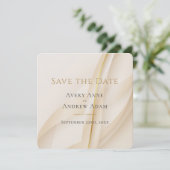 Elegante Abstrakte Hochzeit rettet das Datum Save The Date (Stehend Vorderseite)