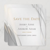 Elegante Abstrakte Hochzeit Save The Date (Vorne/Hinten)