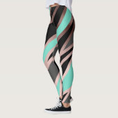 elegante abstrakte Imitate Rose Gold, schwarz-grau Leggings (Links)