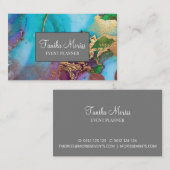 Elegante Abstrakte Kunst mit Golddetails Visitenkarte (Vorne/Hinten)