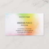 Elegante Abstrakte Kunst Moderne farbenfrohe Vorla Visitenkarte (Rückseite)