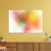 Elegante Abstrakte Kunst Modernes Rotes Gelb Leinwanddruck (Insitu (Wohnzimmer))