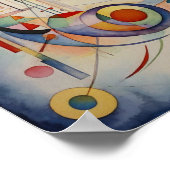 Elegante abstrakte Kunst Wasserfarbenposter Poster (Ecke)